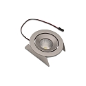 Recessed LED spot SR 68-LED, IP44, 350mA, CRi>90m UGR<19, gimbal swiveling 20�, 4.8W 2700K 35�, inox look