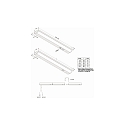 Hera under-cabinet luminaire MODULITE F-USB 900MM with switch, with USB connection, wired through IP20