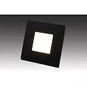 wall recessed luminaire IP20, opal, black, lacquered