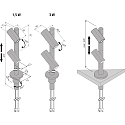 Hera LED Duo Spot for object lighting, seamless height up to 30cm, 24V DC, CRi>90, rotatable, swiveling, 2x 3W 4000K 38�, alu
