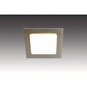 LED Recessed luminaire FAQ 58 with surface light, 3W, 3000K, IP20, brushed stainless steel