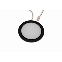 Hera Recessed LED area light luminaire FAR 68-LED, IP44, round, LED24 connection, CRi>90, 3000K 270lm 110�, black