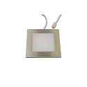 Recessed LED area light luminaire FAR 68-LED, IP44, angular, LED24 connection, CRi>90, 3000K 270lm 110�, inox