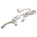 Mini motion detector PIR 1 with 200cm connecting cable incl. Euro plug + 15cm SK2 Euro coupling + 140cm sensor line, white