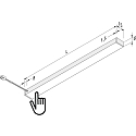 Hera Flat LED under-cabinet luminaire LED Top-Stick FMT with touch dimmer, IP20, CRi> 95, LED24 connection, 45cm, 7.1W 3000K