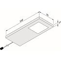 Hera Flat LED under-cabinet luminaire Dynamic LED Slim-Pad F, 24V-LED Dynamic, 5W 2700-5000K 285lm 110�, inox look