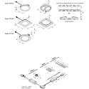 Hera 3pc. set of Dynamic recessed LED spot FQ 68-LED 4W, angular, inox look, 24V DC, surface radio remote, transformer LED 24 / 15W