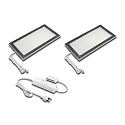 2pc. set of LED under-cabinet luminaire LED SKY 6W + LED transformer LED 24 / 30W, 4000K, inox look