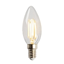 HEITRONIC LED Lamp E14, C35, 4W, Kerzenform, Filament imitation, clear glass bulb, warm white, flickerfree