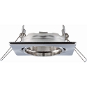 HEITRONIC Heitronic Recessed spot square, brushed stainless steel, swiveling