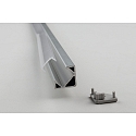 HEITRONIC Aluminum corner profile round 100cm, opal cover