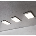 HEITRONIC LED Under cabinet luminaire SASKIA, set of 3, 18W, 3000K, 810lm, IP20, silver