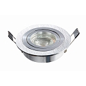 HEITRONIC Recessed spot DL7801, ROUND, GU10 & GU5.3, LED max. 8W, IP20, swiveling, brushed aluminum