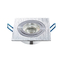 Recessed spot DL7801, SQUARE, GU10 & GU5.3, LED max. 8W, IP20, swiveling, brushed aluminum