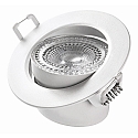 LED Recessed spot DL7002, round, 38�, 5,5W, 3000K, 400lm, IP44, swiveling, white