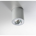 Surface mounted spot ADL9001, round, GU10, IP20, 25� swiveling, brushed aluminum
