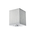Surface mounted spot ADL9001, square, GU10, IP20, 25� swiveling, brushed aluminum