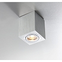 Surface mounted spot ADL9001, square, GU10, IP20, 25� swiveling, brushed aluminum