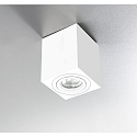 Surface mounted spot ADL9001, square, GU10, IP20, 25� swiveling, white