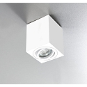HEITRONIC Surface mounted spot ADL9001, square, GU10, IP20, 25� swiveling, white