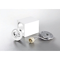 HEITRONIC Surface mounted spot ADL9001, square, GU10, IP20, 25� swiveling, white