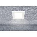 HEITRONIC ceiling recessed luminaire LE MANS square IP44, white dimmable