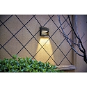 HEITRONIC solar wall luminaire MELILLA down, with sensor IP54, anthracite 