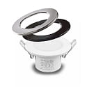HEITRONIC recessed luminaire DL7003 round, CCT Switch IP65, white dimmable 6,7W 550/630/610lm 3000/4000/6500K 100� CRI >80