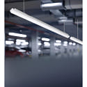 HEITRONIC damp-proof luminaire SNAKE 120CM impact resistant, switchable IP65, white matt 