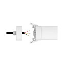 HEITRONIC damp-proof luminaire SHARK-X switchable IP65, white 
