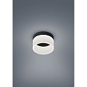 bath luminaire LIV 15 ring shape IP30, black matt dimmable