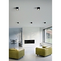 Helestra ceiling luminaire DORA round IP20, satined, black matt 
