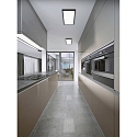 ceiling luminaire RACK IP20, satined, black matt dimmable