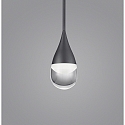 Helestra LED Pendant luminaire DEEP LED, IP20, matt anodised