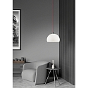 Helestra pendant luminaire DORO E27 IP20, red, black matt, white