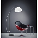 Floor lamp DORO, E27, IP20, black matt-chrome