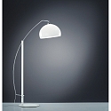 Floor lamp DORO, E27, IP20, white-chrome