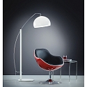 Helestra Floor lamp DORO, E27, IP20, white-chrome