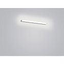Helestra mirror luminaire LADO-S  60 short, switchable, slim, with diffuser IP44, chrome, white 