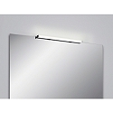 mirror luminaire LADO-S  60 short, switchable, slim, with diffuser IP44, black matt, white 