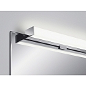 Helestra mirror luminaire LADO-S 90 medium, switchable, slim, with diffuser IP44, chrome, white 
