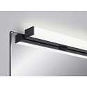 Helestra mirror luminaire LADO-S 120 large, switchable, slim, with diffuser IP44, black matt, white 