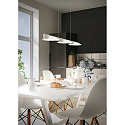 Helestra LED Pendant luminaire POLE LED, 3 flames, IP20, nickel matt anodised