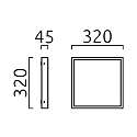 outdoor wall luminaire SCALA square IP44