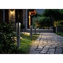 Helestra bollard lamp SKY 3-fold, direct / indirect, switchable IP65, graphite 