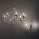 Ideal Lux Chandelier CORTE SP8 , 8 flames, E14, antique white