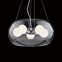 Pendant luminaire AUDI-10 SP5, 5 flames, E27, 60W, smoked glass