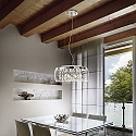 Ideal Lux Pendant luminaire AUDI-80 SP5, 5 flames, G9, 40W, chromee