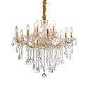 Chandelier FLORIAN SP12, 12 flames, E14, gold