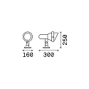 Ideal Lux Outdoor luminaire TERRA AP1 BIG Wall spot, 1 flame, E27, anthracite